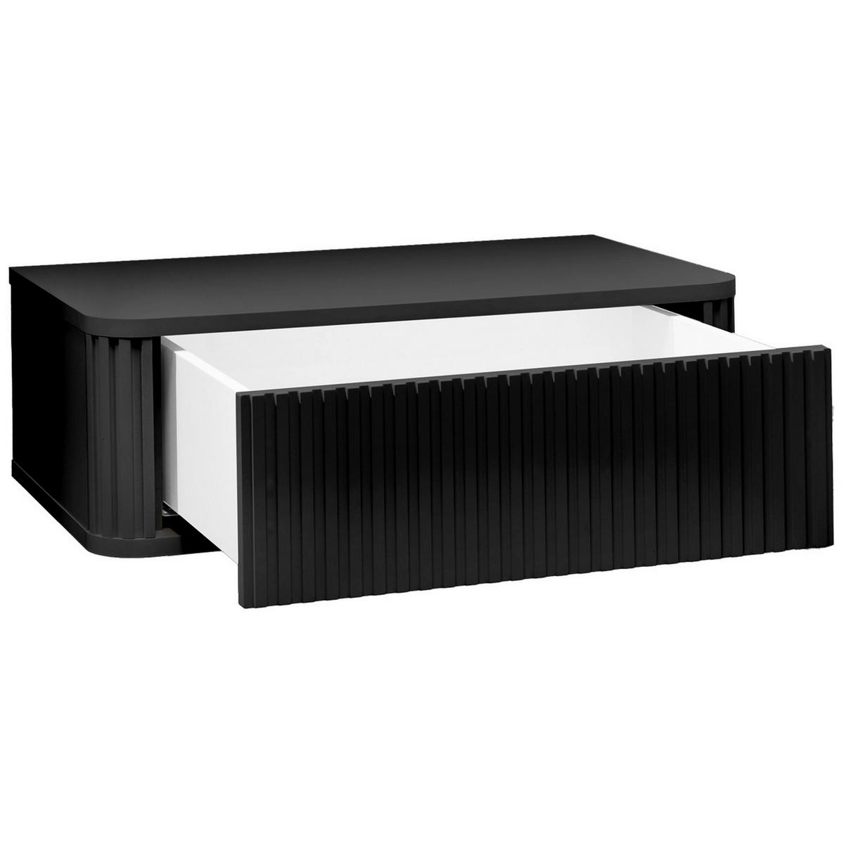 NACHTSCHRANK 63/21/38 cm  - Schwarz, KONVENTIONELL, Holzwerkstoff (63/21/38cm) - Chameo