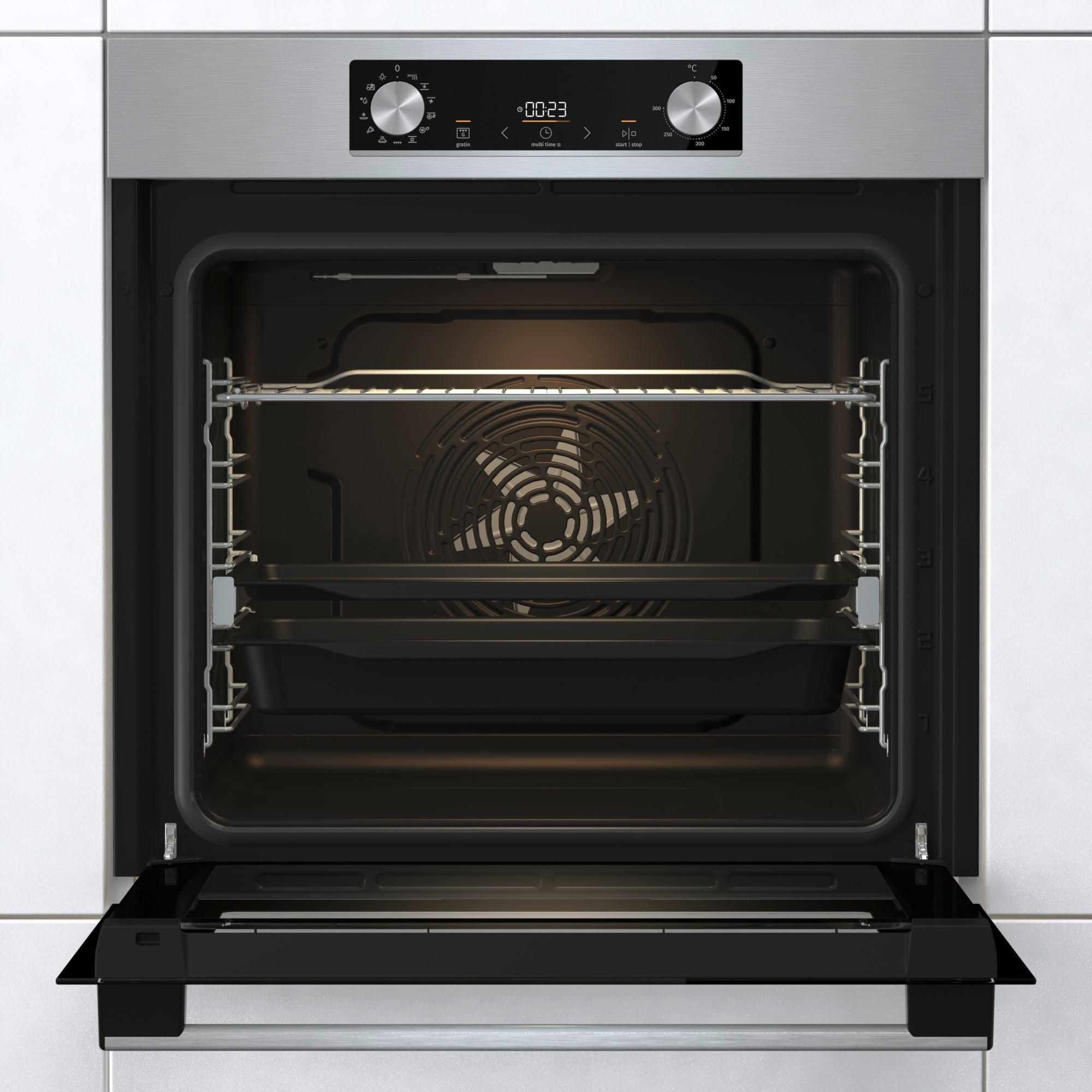 EINBAUBACKOFEN BOS 6737 E13X  - Edelstahlfarben, Basics, Glas/Metall (59,5/59,5/56,4cm) - Gorenje