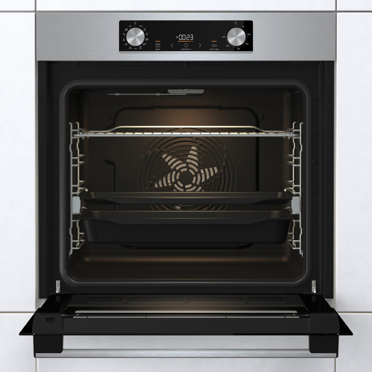 EINBAUBACKOFEN BOS 6737 E13X  - Edelstahlfarben, Basics, Glas/Metall (59,5/59,5/56,4cm) - Gorenje