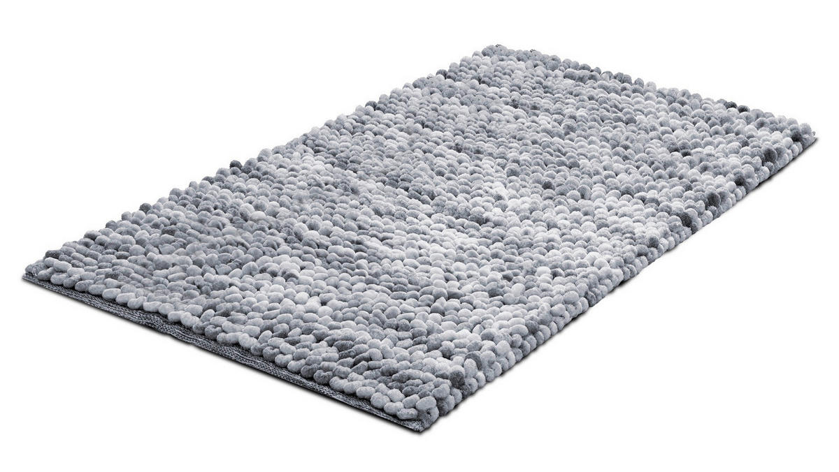 BADEMATTE Grau, Türkis 70/120 cm  - Türkis/Grau, KONVENTIONELL, Kunststoff/Textil (70/120cm) - Grund