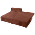 ECKSOFA in Cord Bronzefarben  - Schwarz/Bronzefarben, MODERN, Holz/Textil (145/210cm) - Carryhome