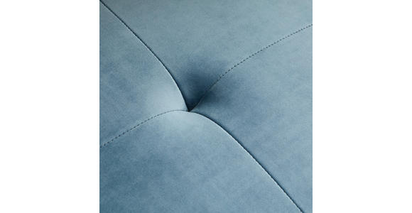 BIGSOFA in Samt Hellblau  - Schwarz/Hellblau, Design, Holz/Textil (248/96/95cm) - Carryhome