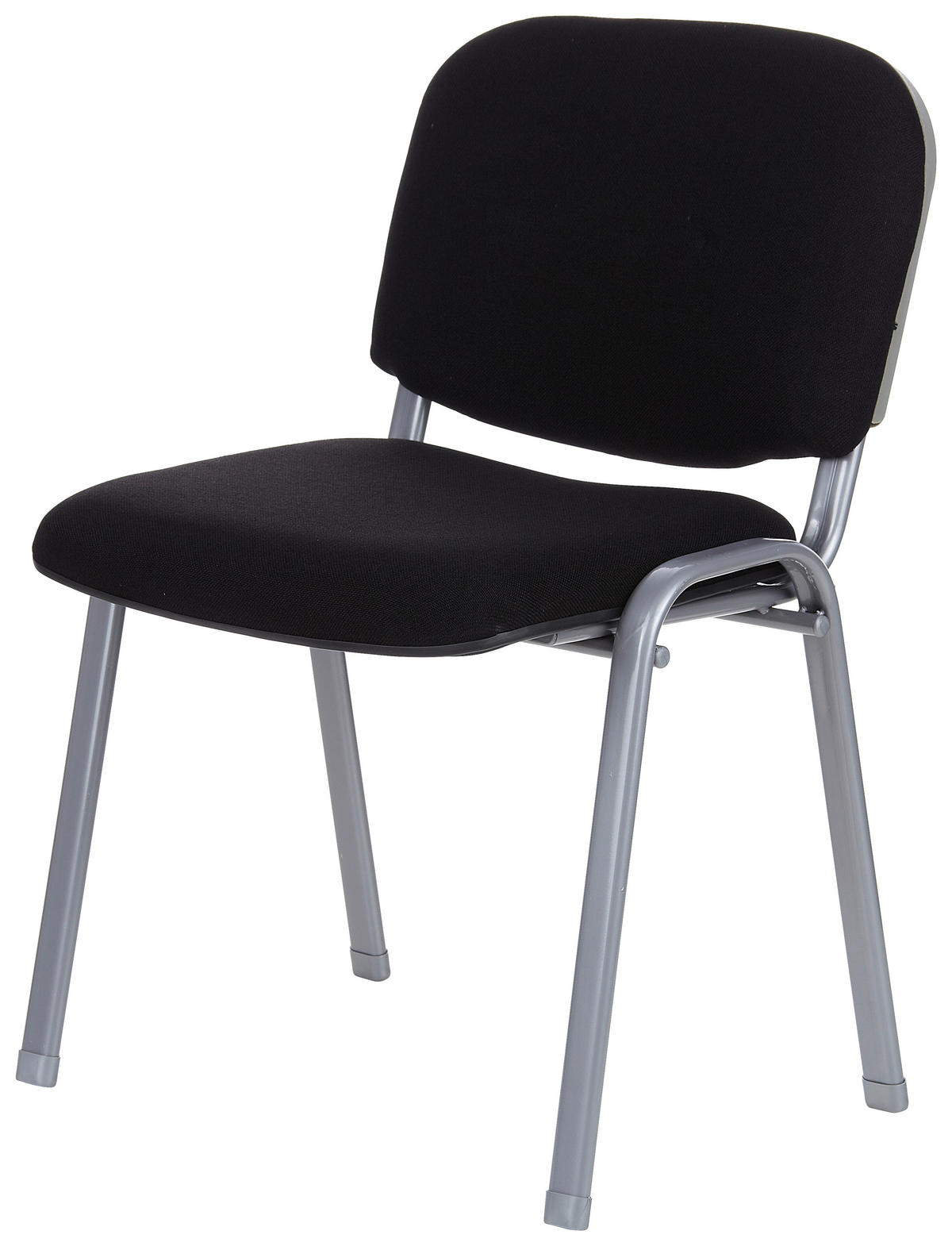 BESÖKSSTOL  i flatväv svart, silver  - silver/svart, Basics, metall/textil (58/84/48cm) - MID.YOU