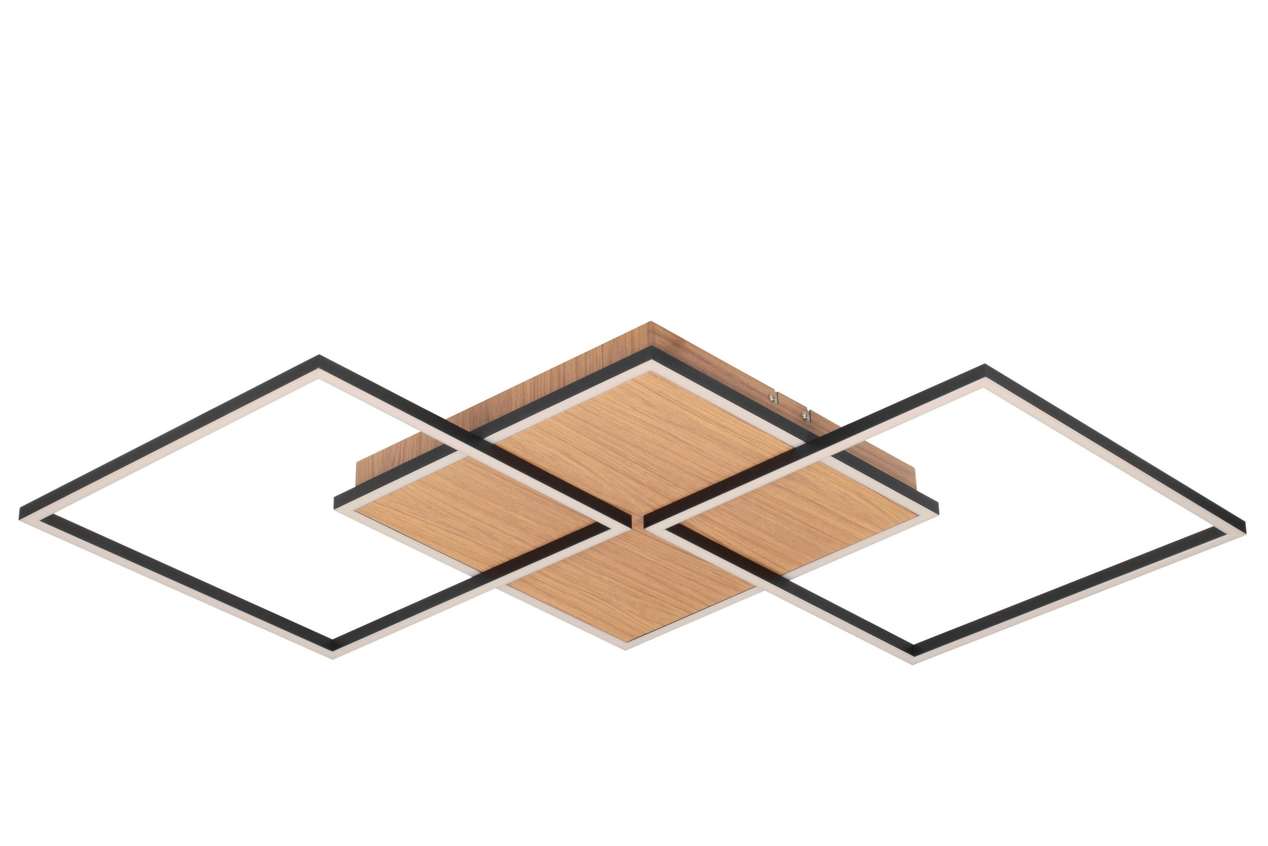 LED-DECKENLEUCHTE 3,6 W    100/49,5/5,8 cm  - Schwarz/Naturfarben, Basics, Kunststoff/Metall (100/49,5/5,8cm) - Novel