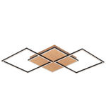 LED-DECKENLEUCHTE 100/49,5/5,8 cm   - Schwarz/Naturfarben, Basics, Kunststoff/Metall (100/49,5/5,8cm) - Novel