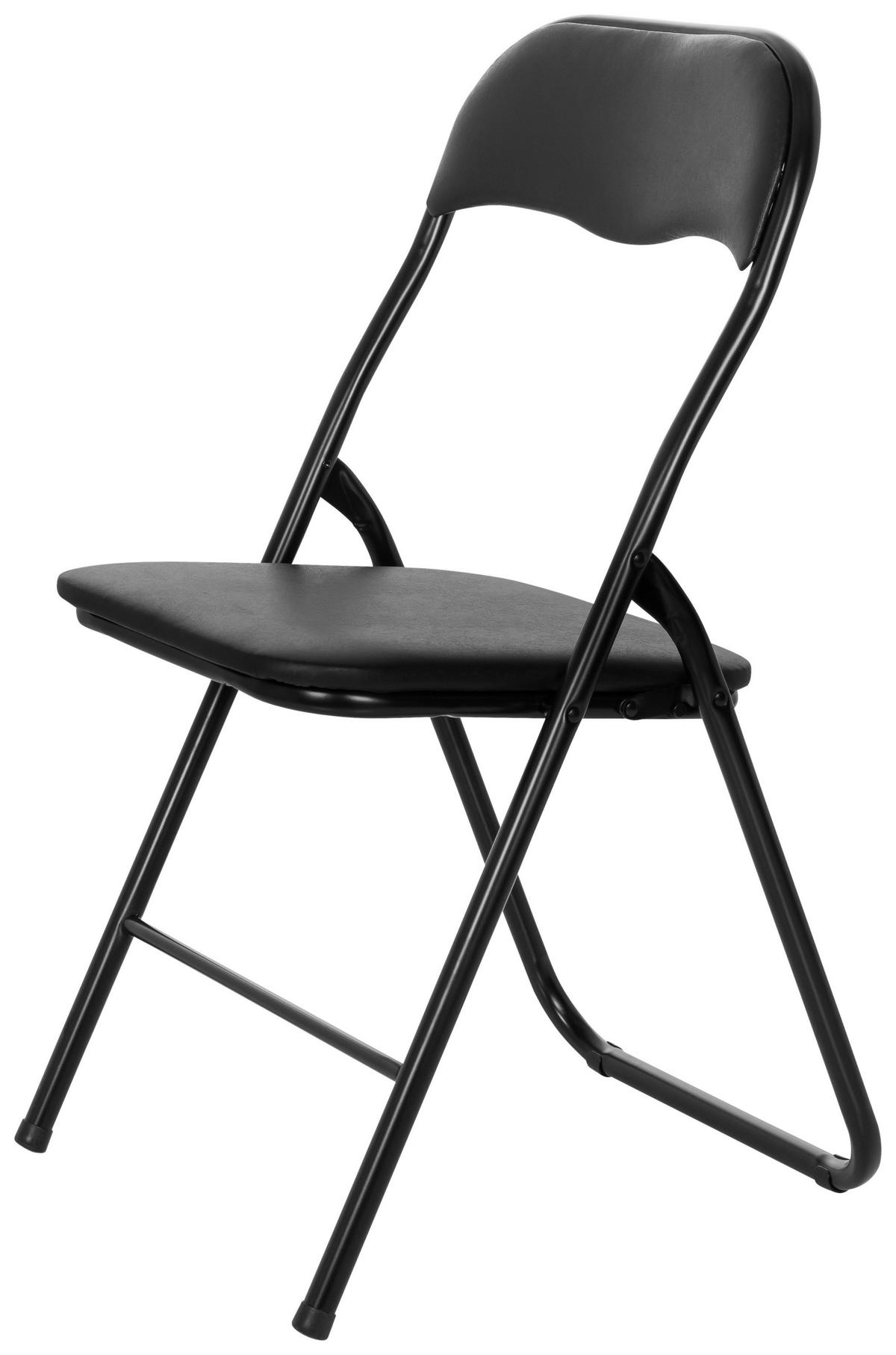SKLÁDACÍ ŽIDLE, černá - černá, Moderní, kov (44/81/48cm) - MID.YOU