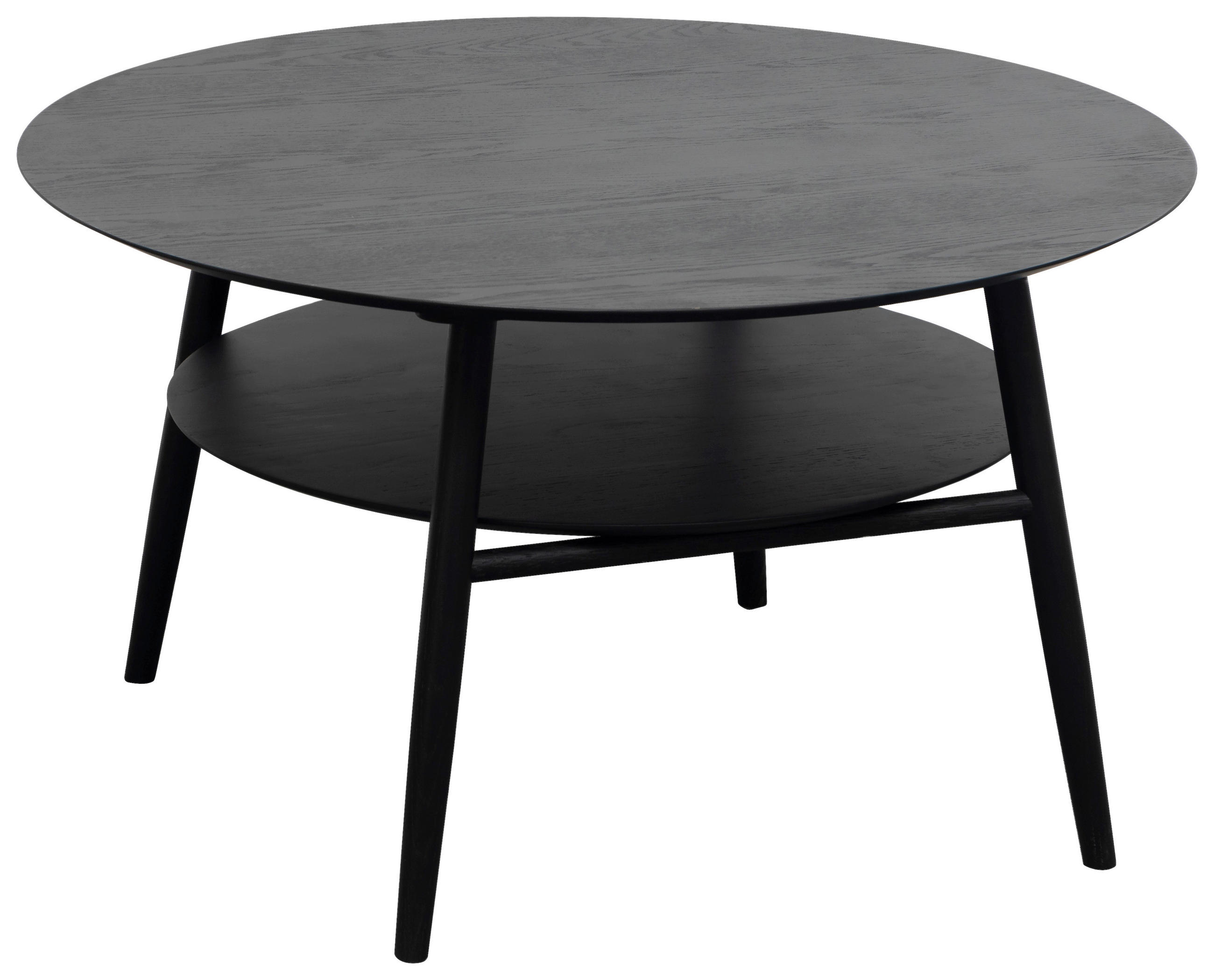 COUCHTISCH Eiche furniert, massiv Schwarz  - Schwarz, MODERN, Holz/Holzwerkstoff (80/45/80cm) - MID.YOU