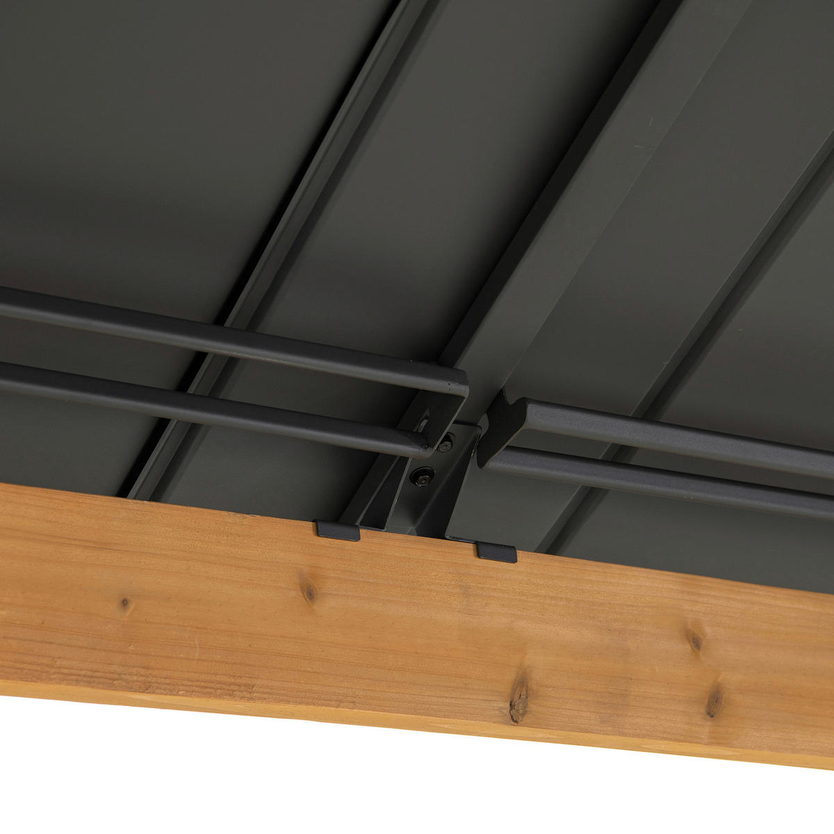 PAVILLON 390/320/450 cm  - Anthrazit, Basics, Holz/Metall (390/320/450cm) - Modante