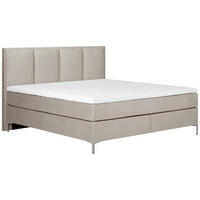 BOXSPRING-ÁGY 180/200 cm  taupe  - alumíniumszínű/taupe, Modern, textil (180/200cm) - MID.YOU