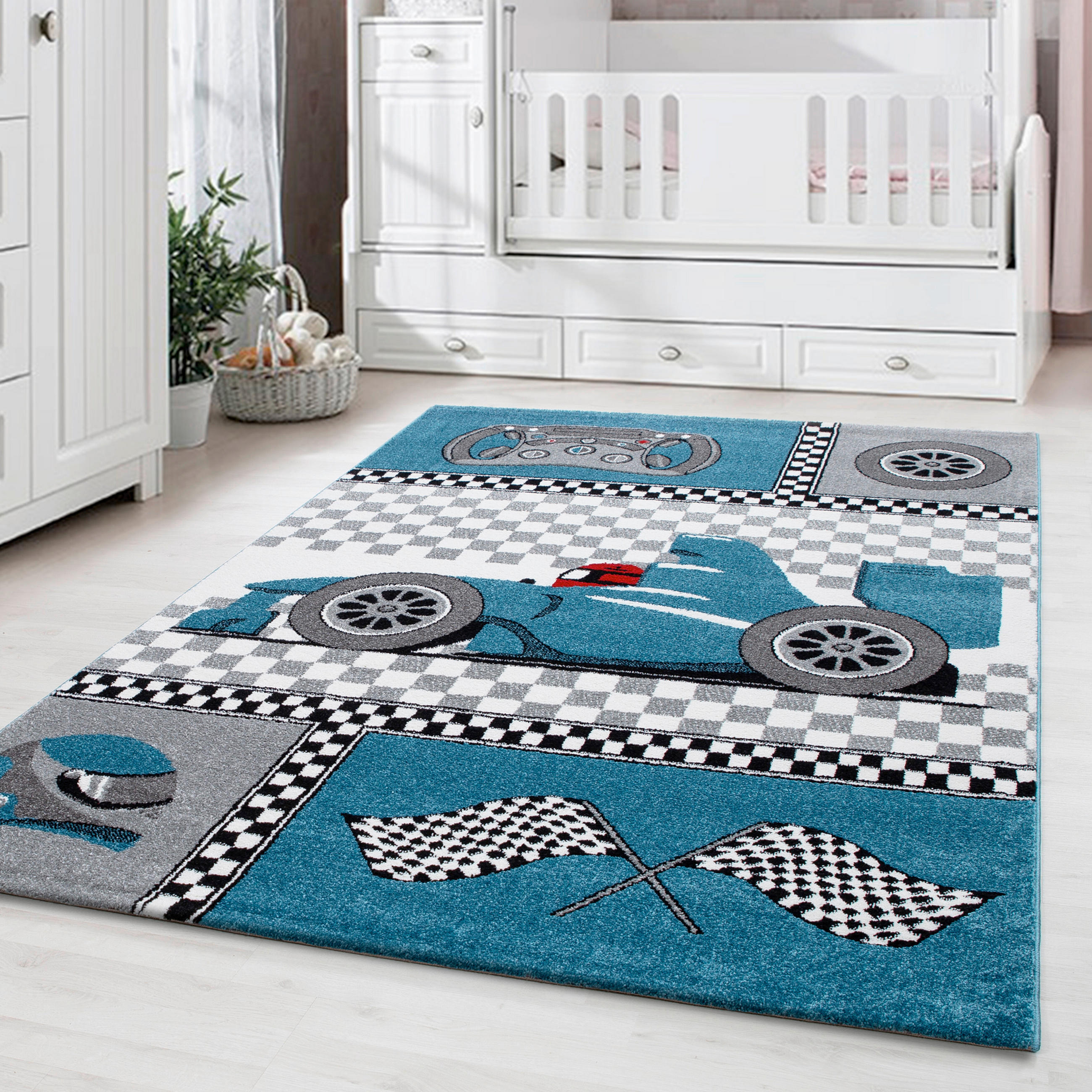 BARNMATTA 200/290 cm Kids  - blå, Trend, textil (200/290cm) - Ben'n'jen