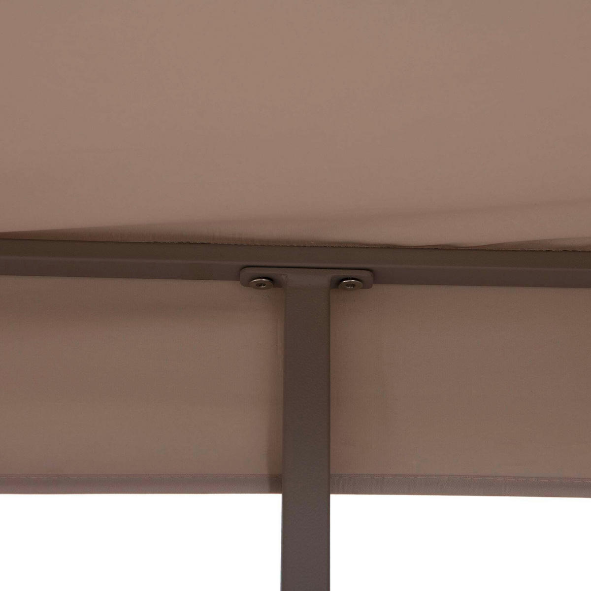 LOUNGEGARNITUR   146/191/56,5 cm Stahl  - Beige/Grau, Basics, Textil/Metall (146/191/56,5cm) - Modante