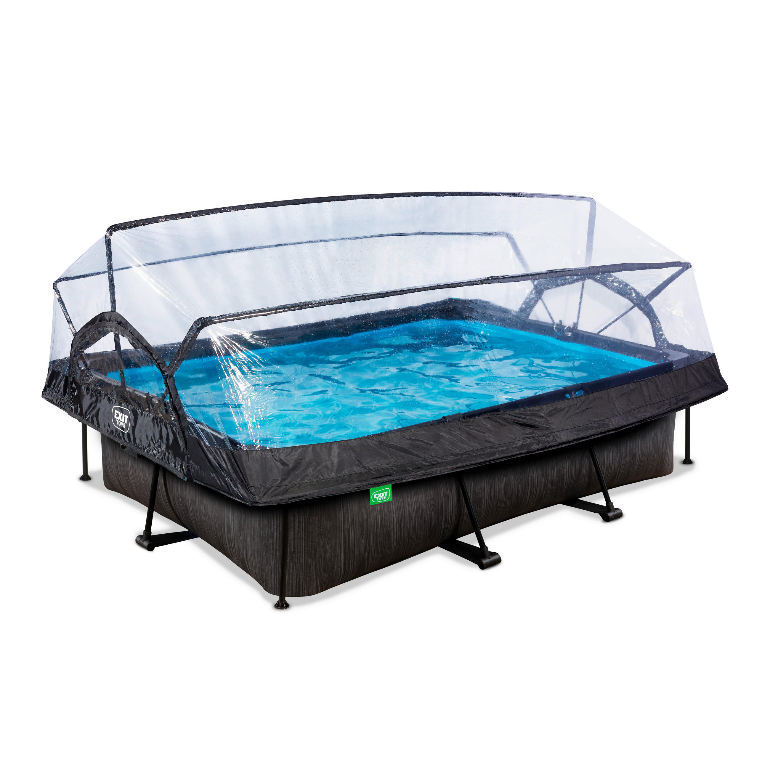 POOL-SET 300/200/65 cm  - Schwarz, KONVENTIONELL, Kunststoff (300/200/65cm) - EXIT Toys
