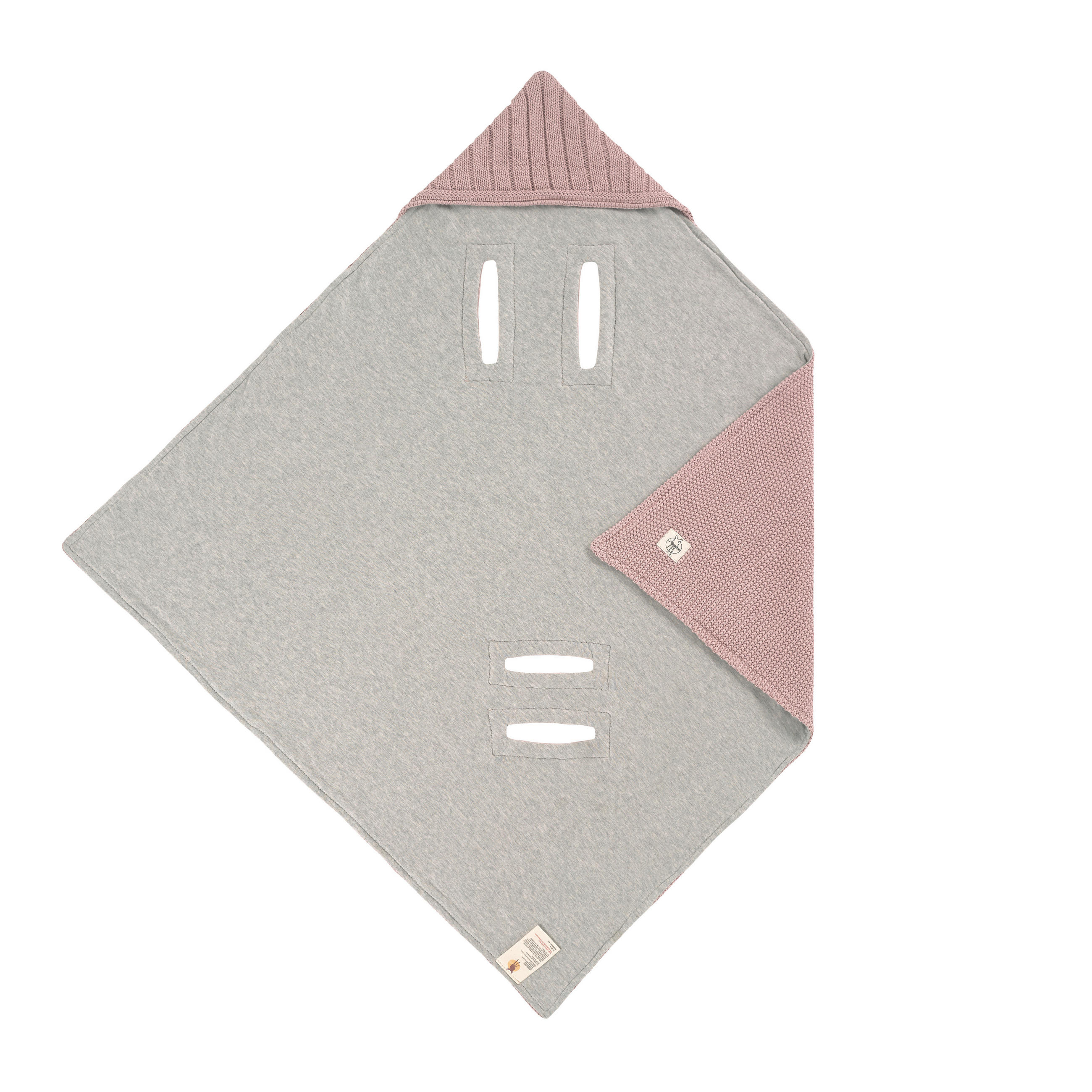 EINSCHLAGDECKE      - Hellrosa/Grau, Basics, Textil (78/0,5/78cm) - Lässig