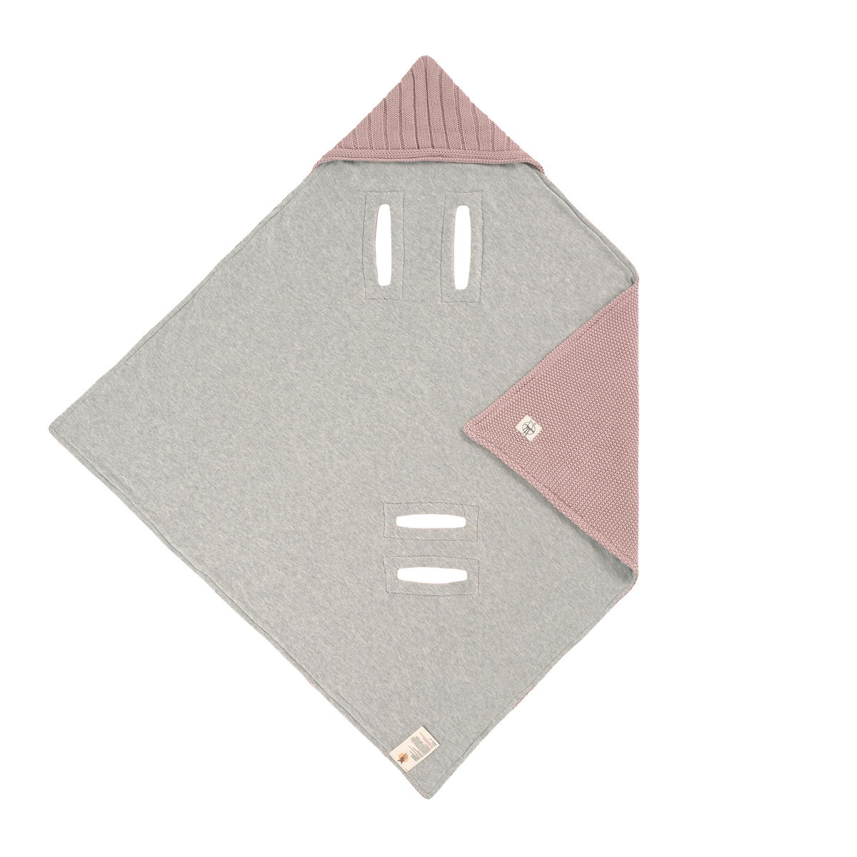 EINSCHLAGDECKE      - Hellrosa/Grau, Basics, Textil (78/0,5/78cm) - Lässig