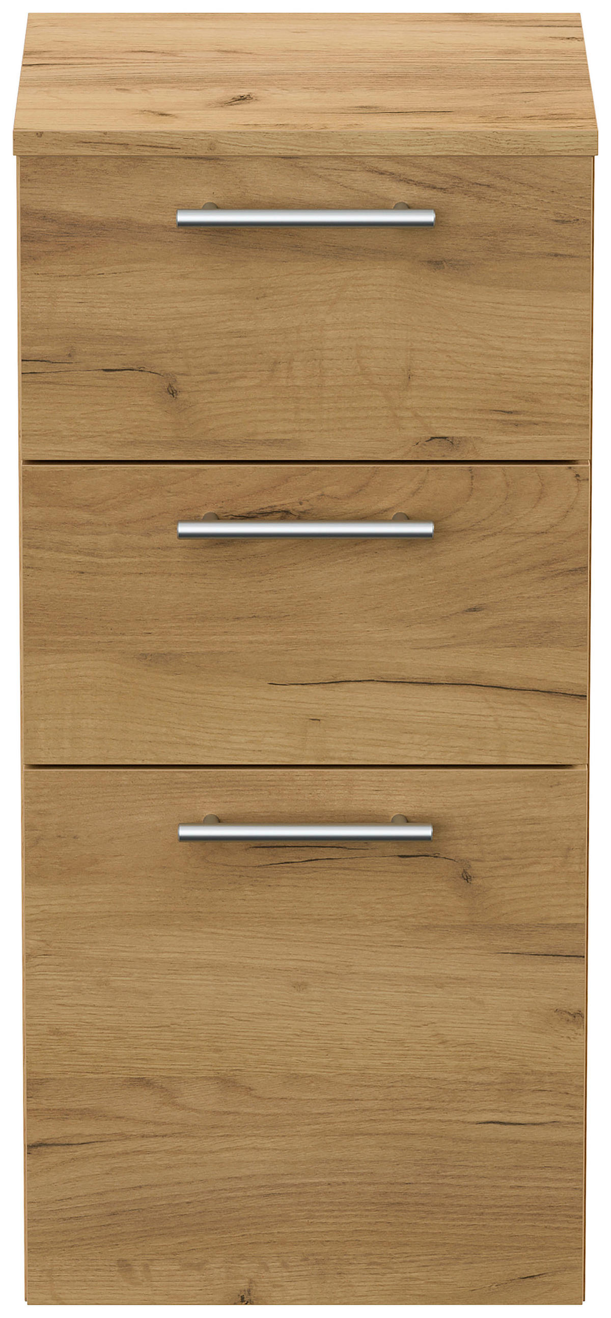 MIDISCHRANK 35,2/75/36,8 cm  - Eichefarben, Basics, Holzwerkstoff/Metall (35,2/75/36,8cm) - MID.YOU