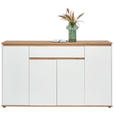 SIDEBOARD 160/93/38 cm  - Weiß/Eiche Artisan, MODERN, Holzwerkstoff (160/93/38cm) - Carryhome