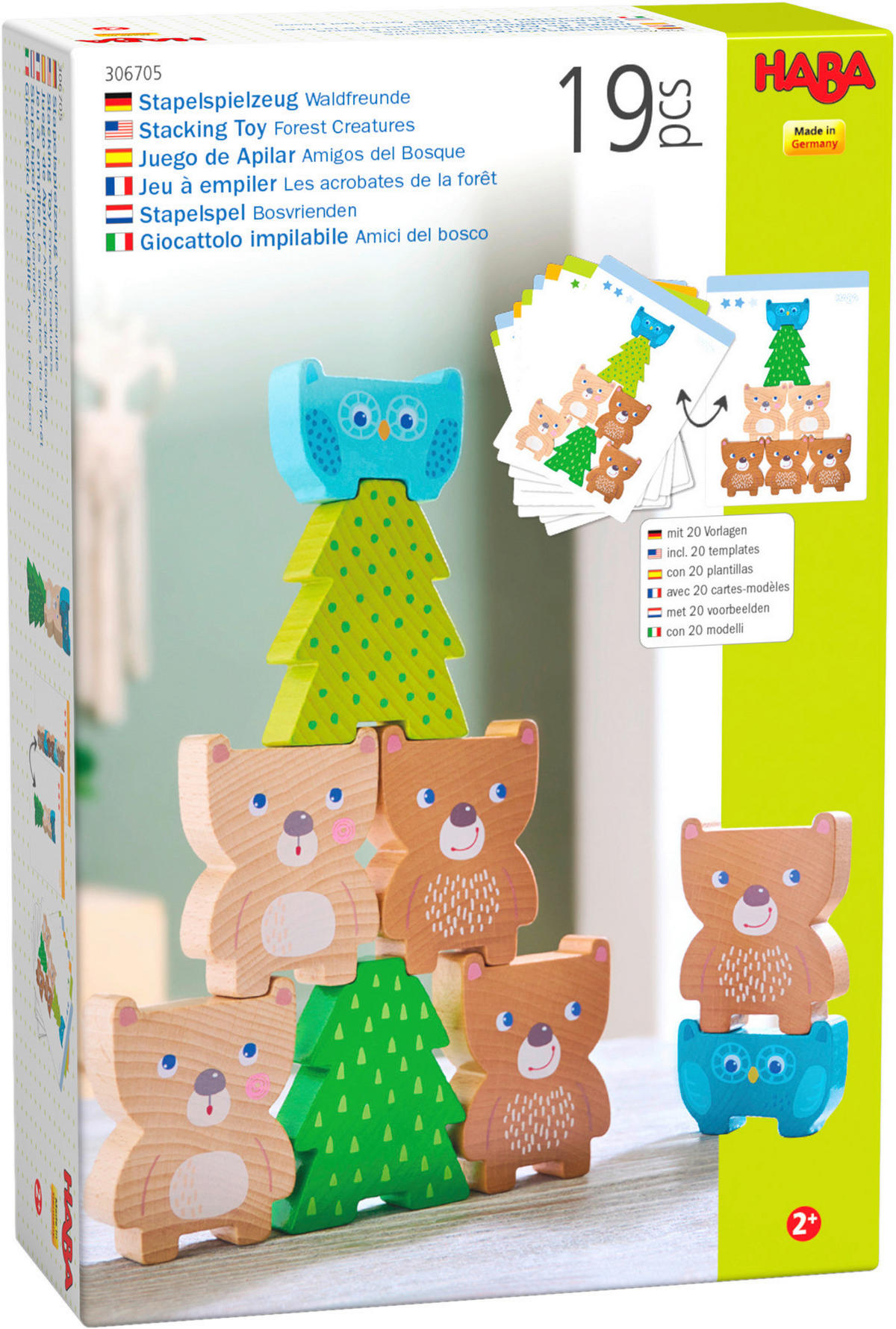 STAPELTURM - Multicolor, Basics, Holz/Papier (23,5/15,5/5cm) - Haba