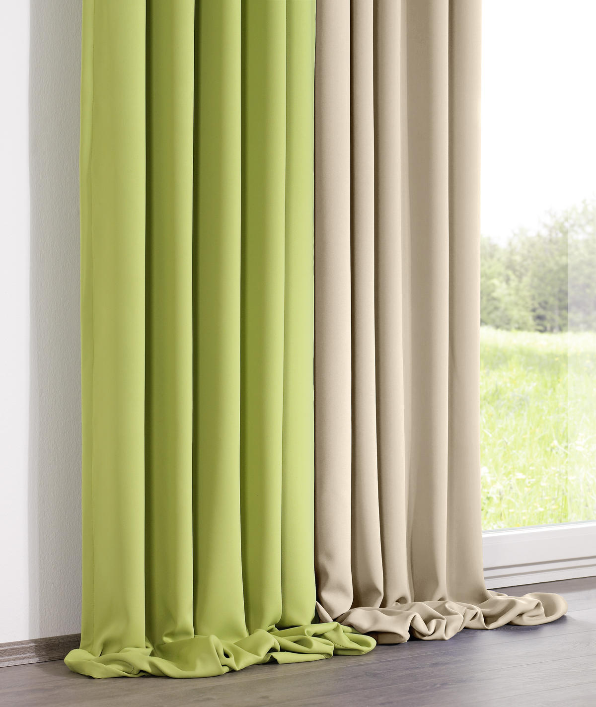DEKORAČNÁ LÁTKA, zatemnenie, 150 cm - zelená, Basics, textil (150cm) - Esposa