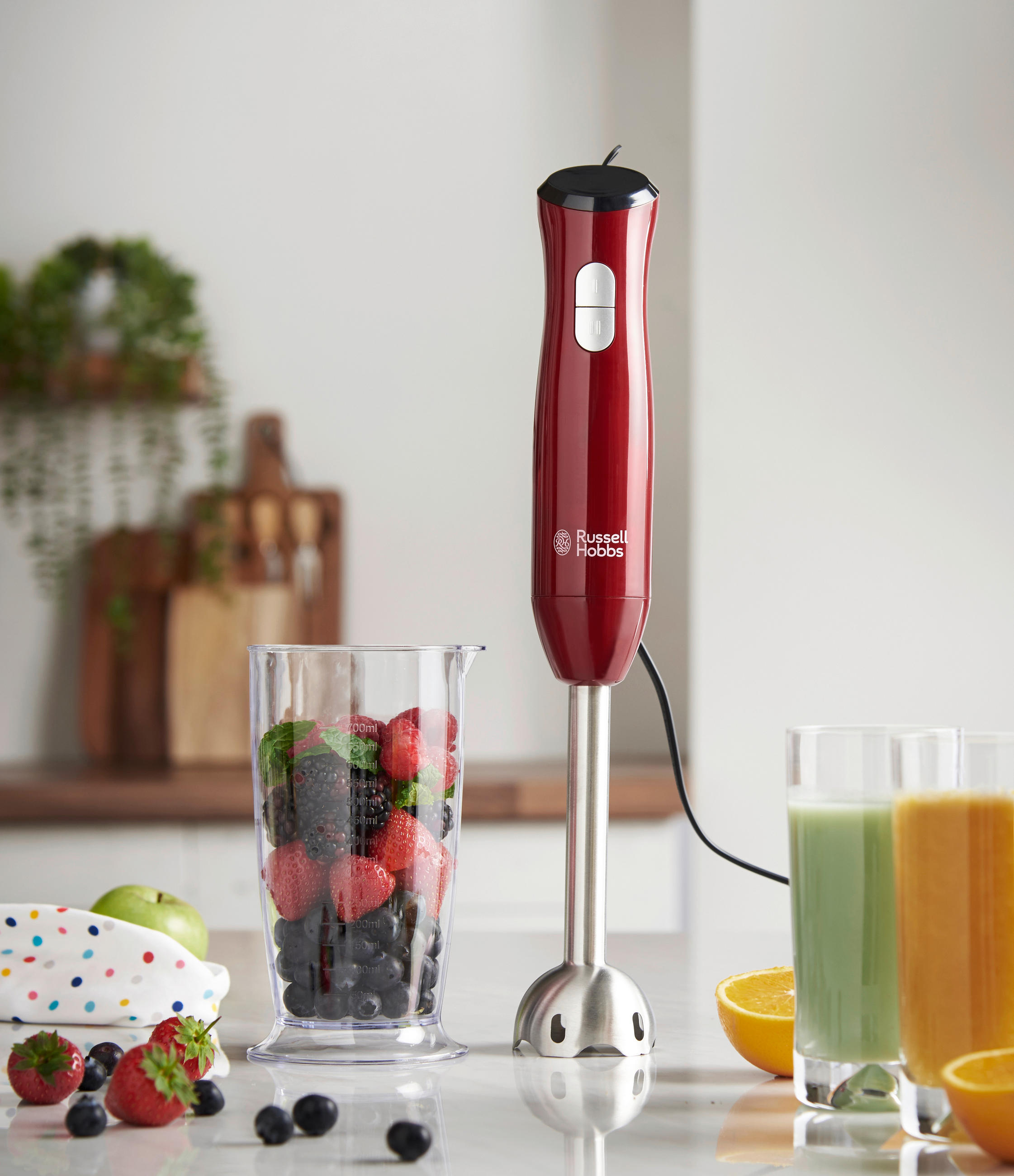 STABMIXER  - Rot/Schwarz, Basics, Kunststoff/Metall (6,4/41,3/8,9cm) - Russel Hobbs