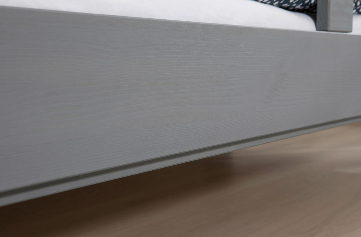 BETT 90/200 cm  in Hellgrau  - Hellgrau, MODERN, Holz (90/200cm) - MID.YOU