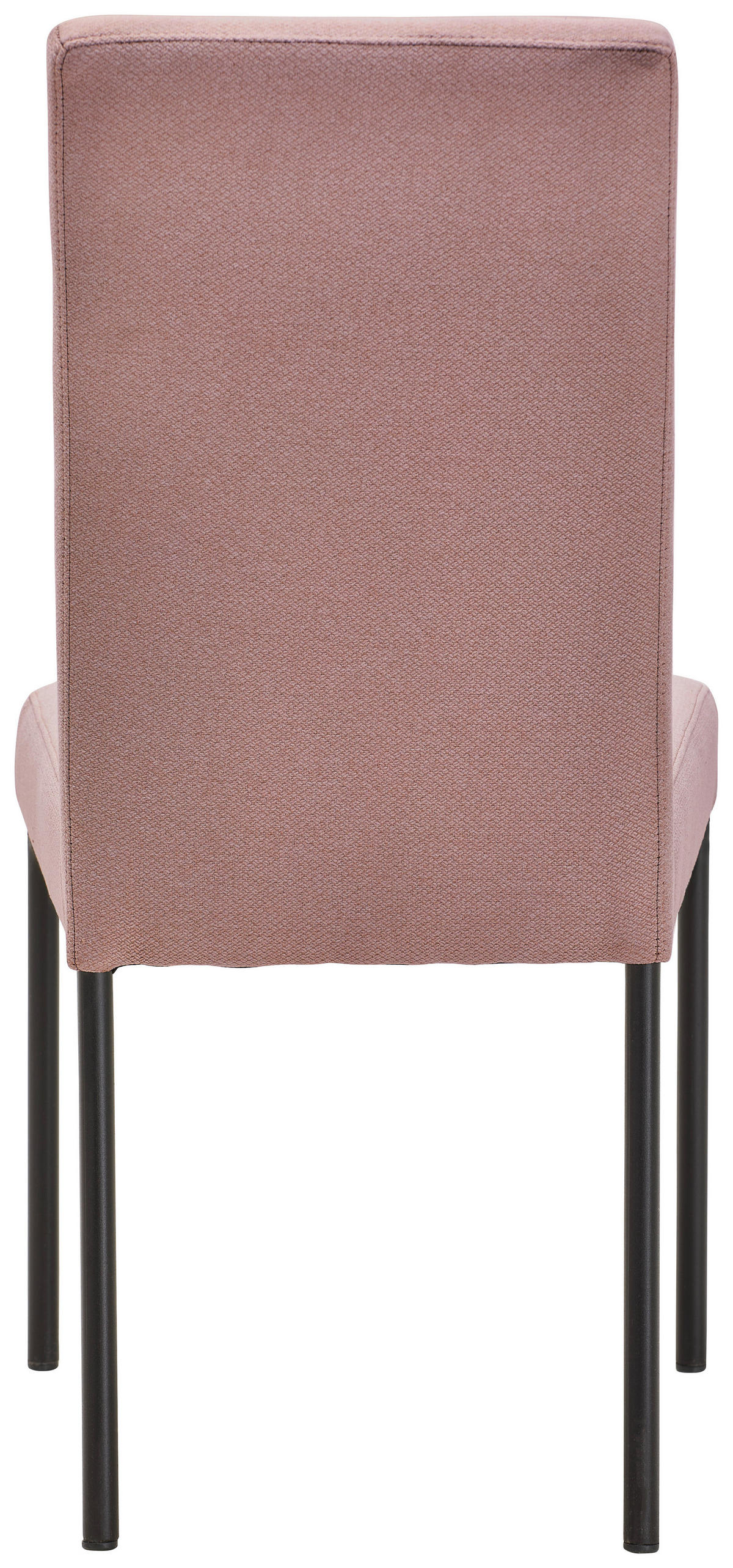 STUHL  in Eisen Webstoff Metall, Textil  - Schwarz/Rosa, Design, Textil/Metall (46/91/61cm) - home24