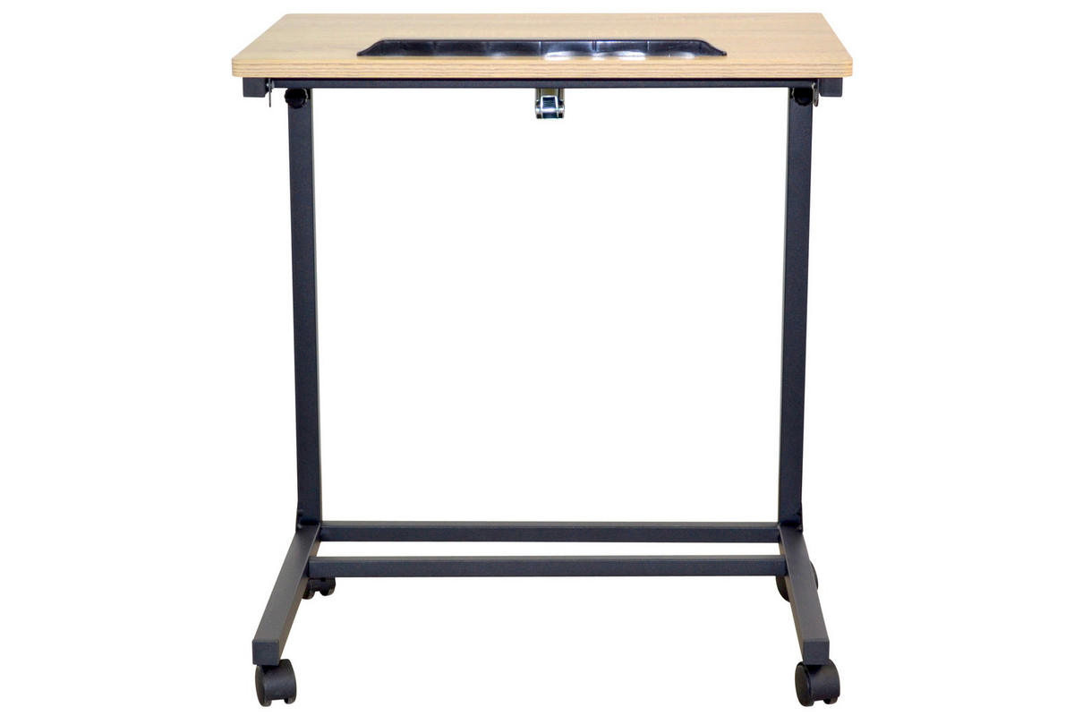 BEISTELLTISCH 55/36/62-88,5 cm Schwarz, Eichefarben rechteckig  - Eichefarben/Schwarz, Design, Holzwerkstoff/Kunststoff (55/36/62-88,5cm) - MID.YOU