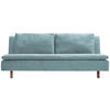 SCHLAFSOFA Flachgewebe Blau  - Blau/Eichefarben, KONVENTIONELL, Holz/Textil (205/85/98cm) - Carryhome