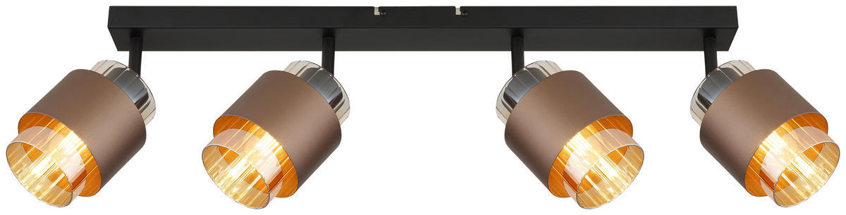 Proiector 65/10/12,5 cm    - bronz/portocaliu, Design, sticlă/metal (65/10/12,5cm)