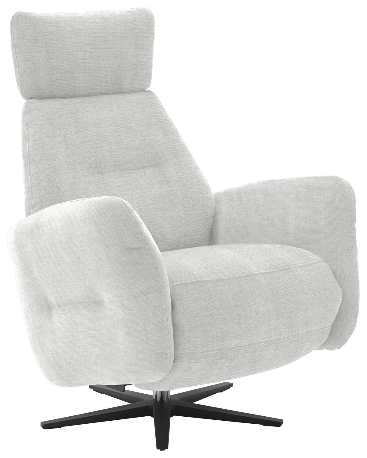 RELAXSESSEL in Textil Ecru  - Ecru/Schwarz, Design, Textil/Metall (78/113/90cm) - Dieter Knoll