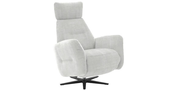 RELAXSESSEL in Textil Ecru - Ecru/Schwarz, Design, Textil/Metall (78/113/90cm) - Dieter Knoll