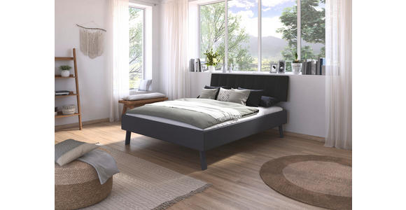 BETT 160/200 cm  in Grau  - Grau, Design, Holzwerkstoff/Textil (160/200cm) - Carryhome