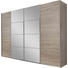 SCHWEBETÜRENSCHRANK 4-türig Eichefarben - Eichefarben/Alufarben, Design, Glas/Holzwerkstoff (270/210/65cm) - Carryhome SCHWEBETÜRENSCHRANK 4-türig Eichefarben - Eichefarben/Alufarben, Design, Glas/Holzwerkstoff (270/210/65cm) - Carryhome