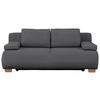 BOXSPRINGSOFA in Webstoff Grau  - Naturfarben/Grau, Design, Holz/Textil (205/93/108cm) - Venda