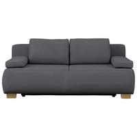 BOXSPRINGSOFA Webstoff Grau  - Naturfarben/Grau, Design, Holz/Textil (205/93/108cm) - Venda