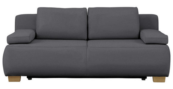 BOXSPRINGSOFA Webstoff Grau  - Naturfarben/Grau, Design, Holz/Textil (205/93/108cm) - Venda