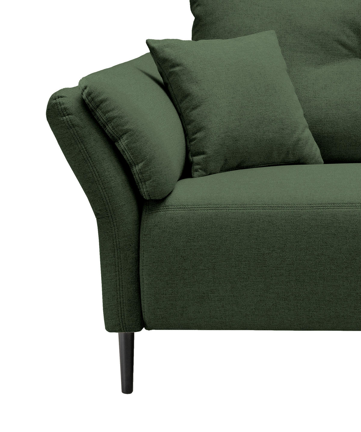 ECKSOFA in Mikrofaser Waldgrün  - Waldgrün/Schwarz, Modern, Holz/Textil (269/96cm) - MID.YOU