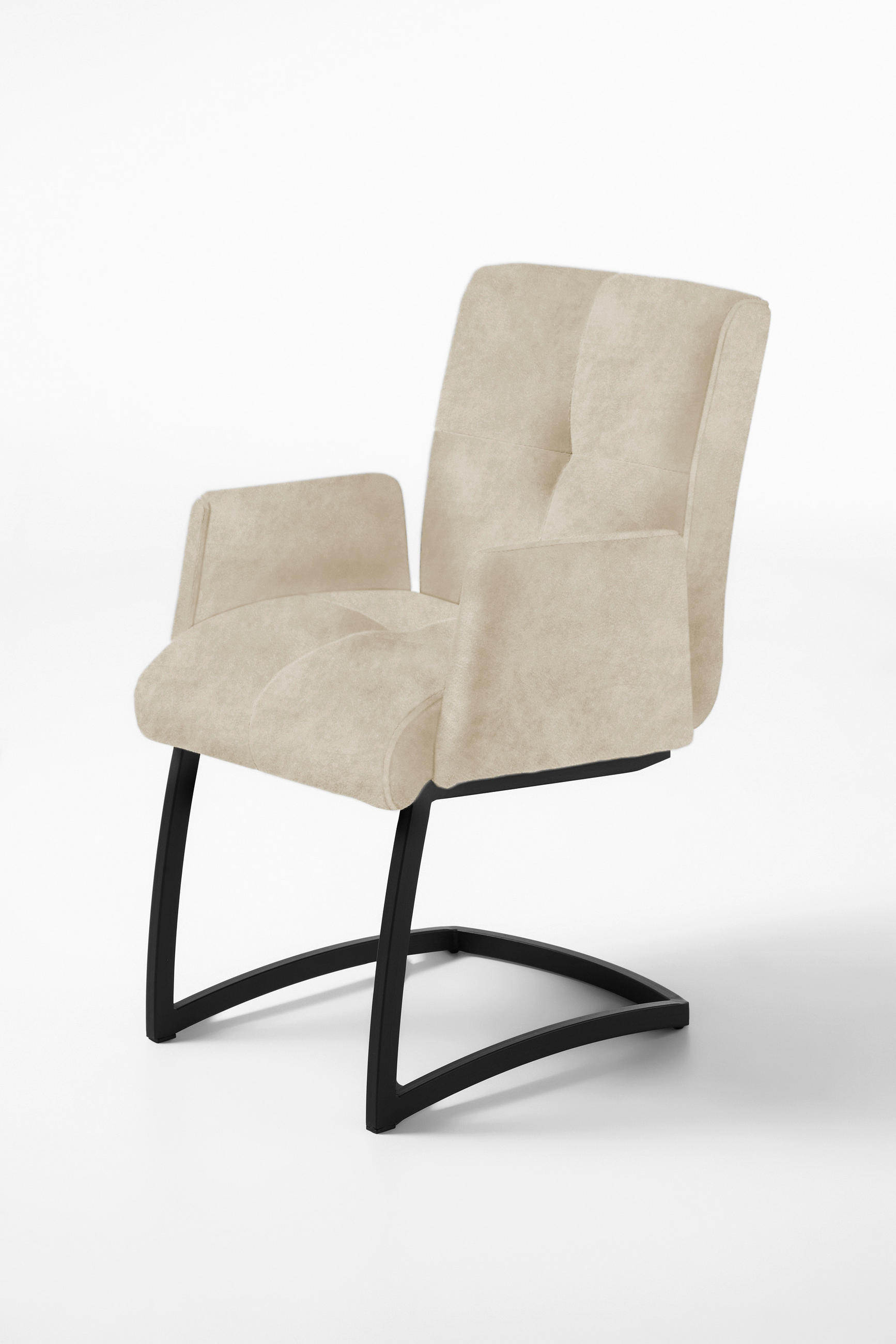 STOLICA SA RUKONASLONOM - crna/boja peska, Moderno, drvo/metal (59/88/68cm) - Livetastic