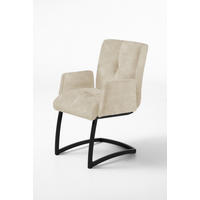 STOLICA SA RUKONASLONOM - crna/boja peska, Moderno, drvo/metal (59/88/68cm) - Livetastic