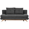 SCHLAFSOFA Webstoff Dunkelbraun  - Dunkelbraun/Buchefarben, KONVENTIONELL, Holz/Textil (205/86/94cm) - Carryhome