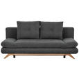 SCHLAFSOFA Webstoff Dunkelbraun  - Dunkelbraun/Buchefarben, KONVENTIONELL, Holz/Textil (205/86/94cm) - Carryhome