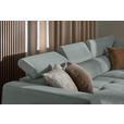 ECKSOFA in Chenille Silberfarben  284/205 cm  - Silberfarben/Schwarz, Design, Kunststoff/Textil (284/205cm) - Xora