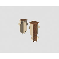 Innenecke Nussbaum Braun Braun, Nussbaumfarben  - Nussbaumfarben/Braun, Basics, Kunststoff (1.6/0.7/5.9cm) - Egger Holzwerkstoffe