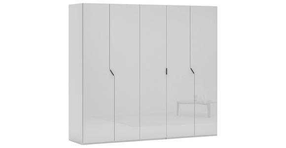 DREHTÜRENSCHRANK 250/223/62 cm 5-türig Weiß Hochglanz - Weiß Hochglanz/Schwarz, Design, Holzwerkstoff/Metall (250/223/62cm) - Novel