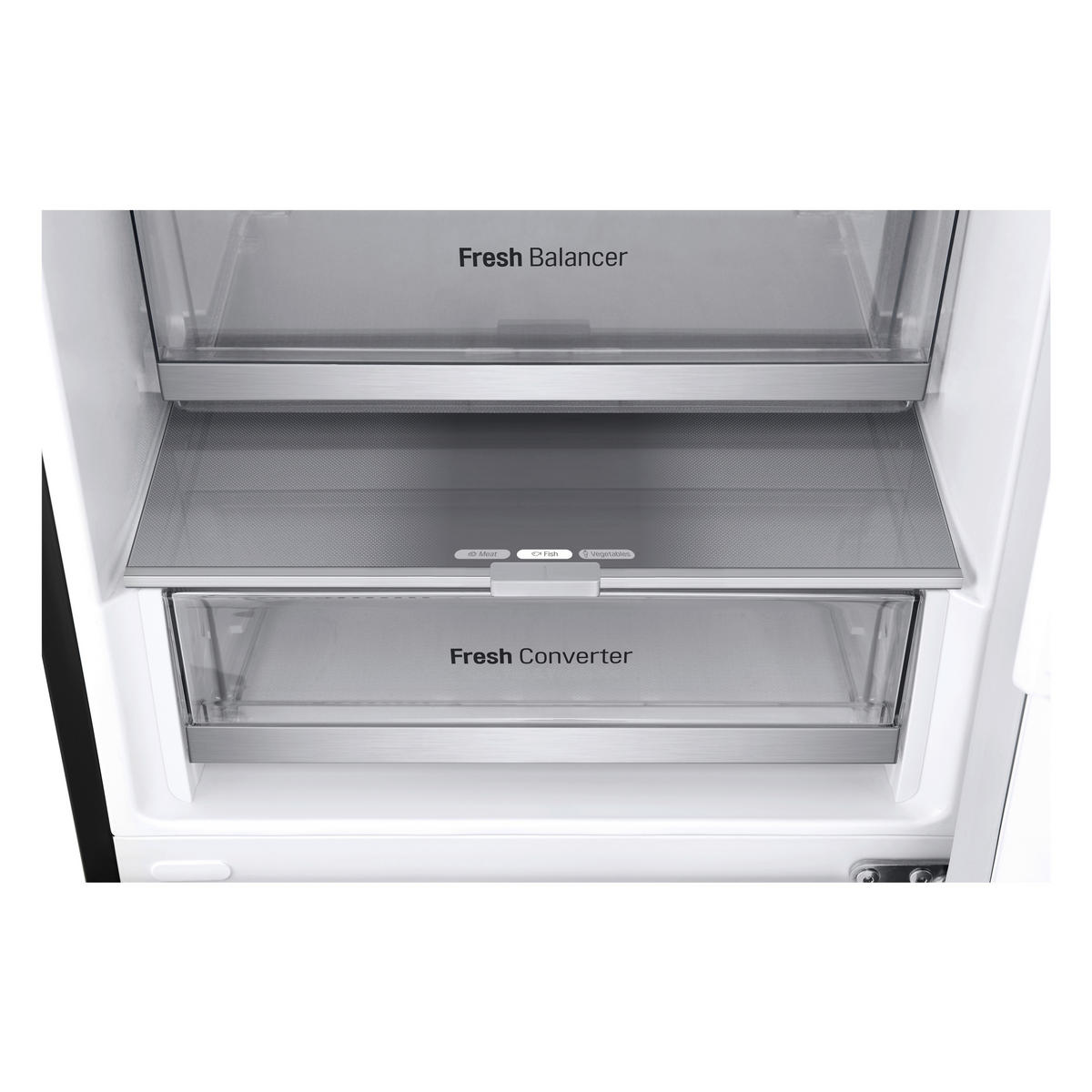 KÜHL-GEFRIER-KOMBINATION GBV7280BEV  - Schwarz, Basics, Metall (59,5/203/67,5cm) - LG