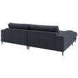ECKSOFA  in Flachgewebe Dunkelgrau  177/253 cm  - Dunkelgrau/Schwarz, Design, Textil/Metall (177/253cm) - Dieter Knoll