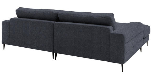 ECKSOFA  in Flachgewebe Dunkelgrau  177/253 cm  - Dunkelgrau/Schwarz, Design, Textil/Metall (177/253cm) - Dieter Knoll