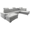 WOHNLANDSCHAFT Silberfarben Mikrofaser  - Chromfarben/Silberfarben, Design, Kunststoff/Textil (169/330/212cm) - Livetastic