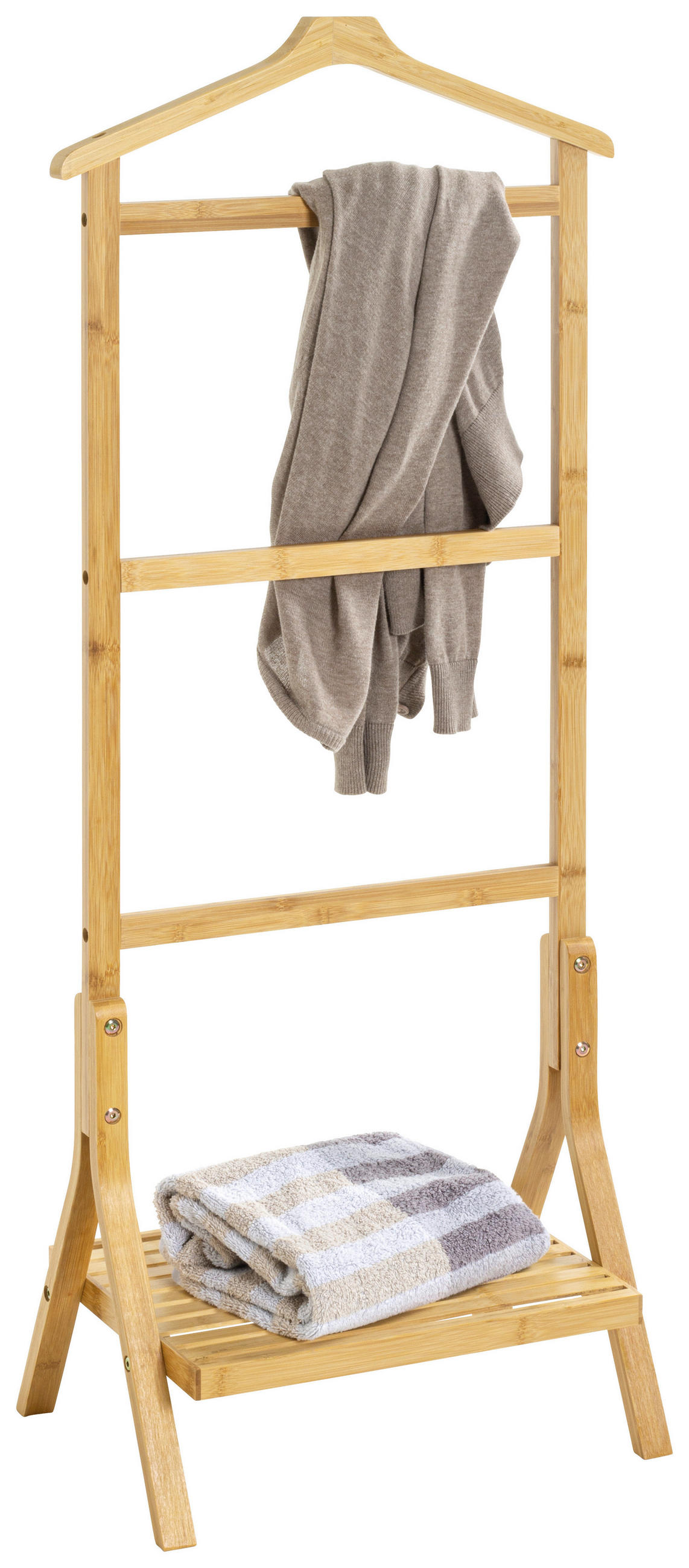 HERRENDIENER in Naturfarben 46/115/28 cm   - Naturfarben, Basics, Holz (46/115/28cm)