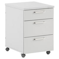 ROLLCONTAINER Hellgrau  - Hellgrau/Nickelfarben, KONVENTIONELL, Holzwerkstoff/Metall (41,2/60,1/49,6cm) - MID.YOU