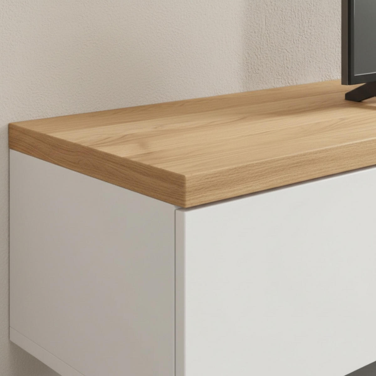 LOWBOARD  220/32/35 cm   - Eichefarben/Weiß, KONVENTIONELL, Holz/Holzwerkstoff (220/32/35cm) - Xora